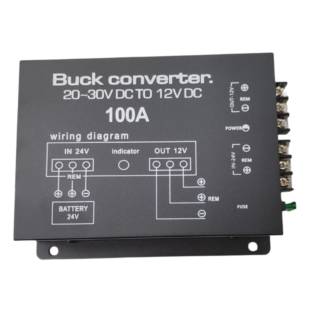 Convertidor 24V A 12V 100A Con Ventilador