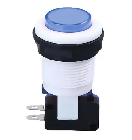 Boton Maquinita Celeste Con Microswitch