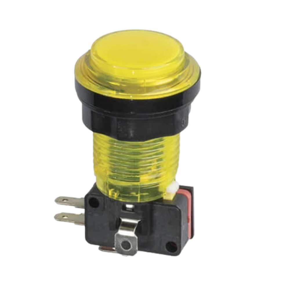 Boton Maquinita Amarillo Con Microswitch Y Luz piloto