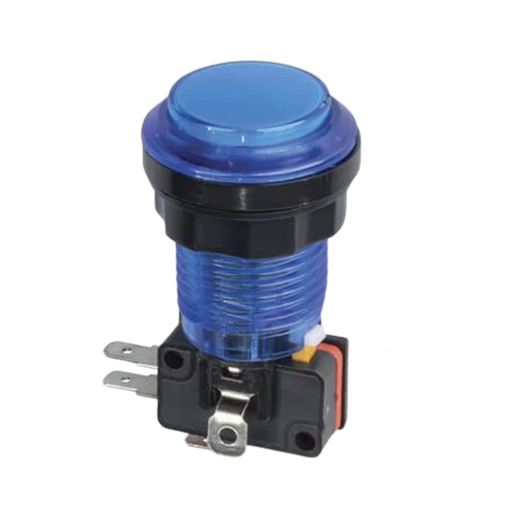 Boton Maquinita Azul Con Microswitch Y Luz piloto