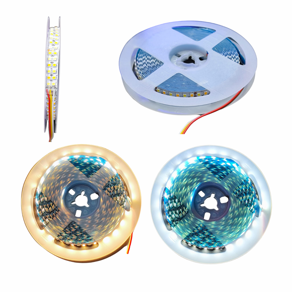 Rollo Tira LED Blanco + Blanco Calido 608LED IP20 12V