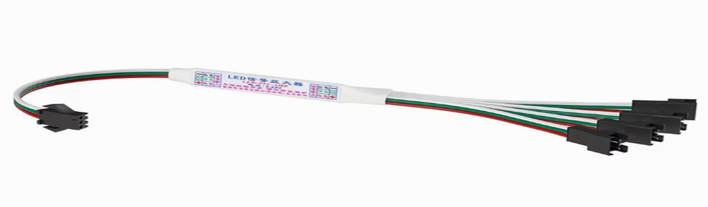 Controlador Led Para Neopixel 3 Cables De 1 Entrada A 4 Salidas