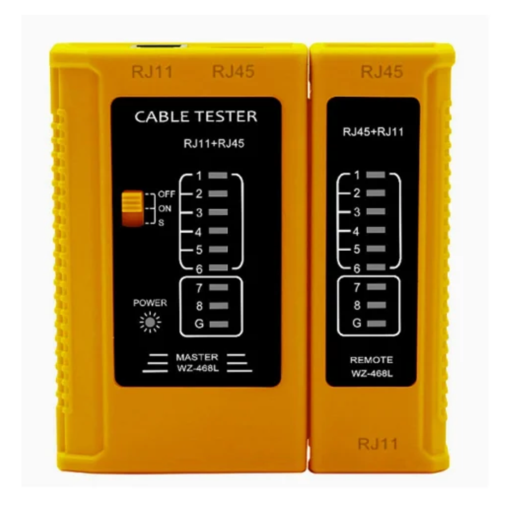 Tester de Red RJ45 Color Amarillo