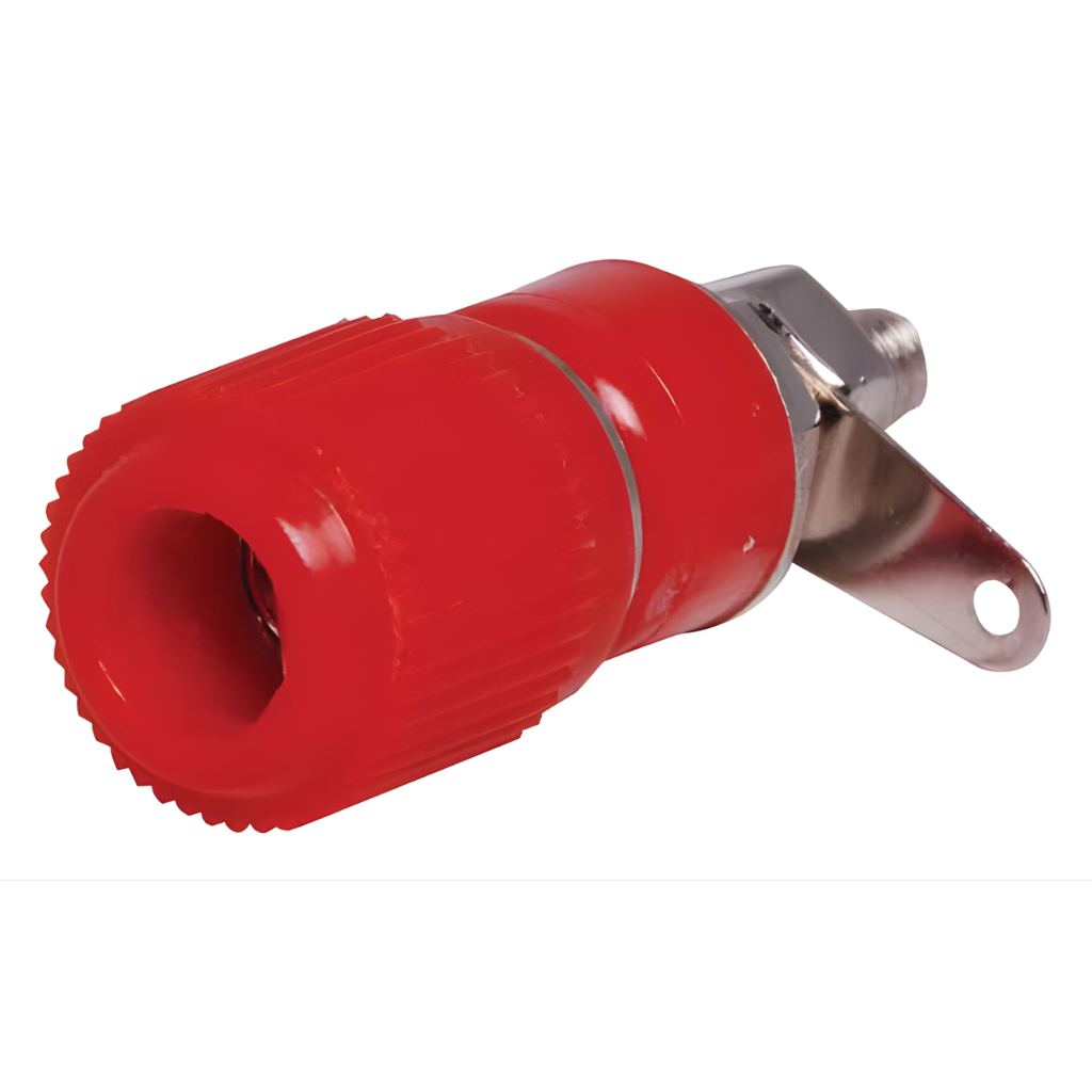 Bornera Para Fuente 4mm Rojo