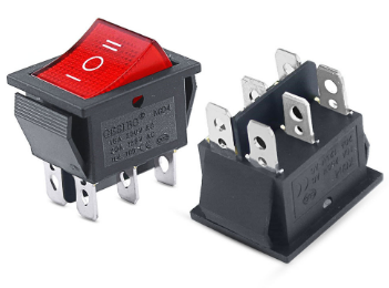 Switch Rocker Doble ON-OFF-ON 6 Pin KCD4