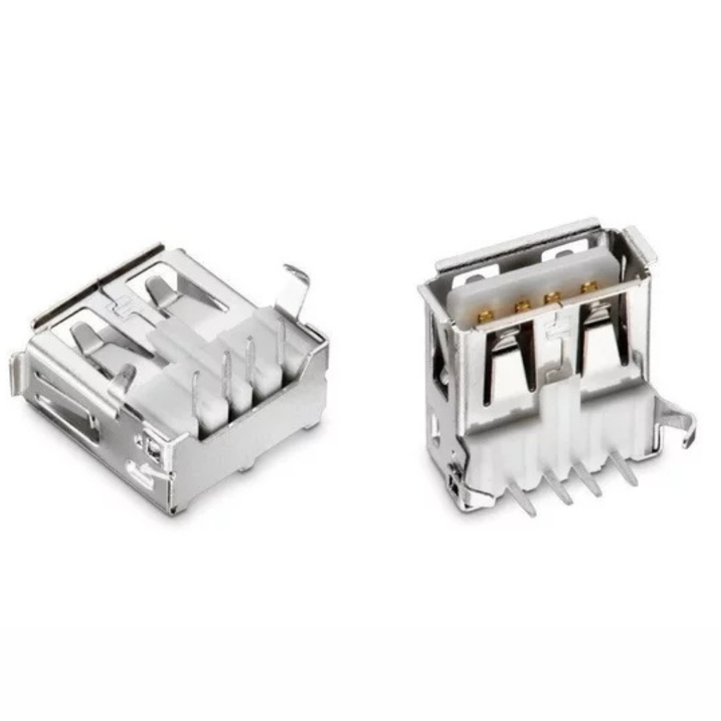 Conector USB-A Hembra Horizontal Para Chasis