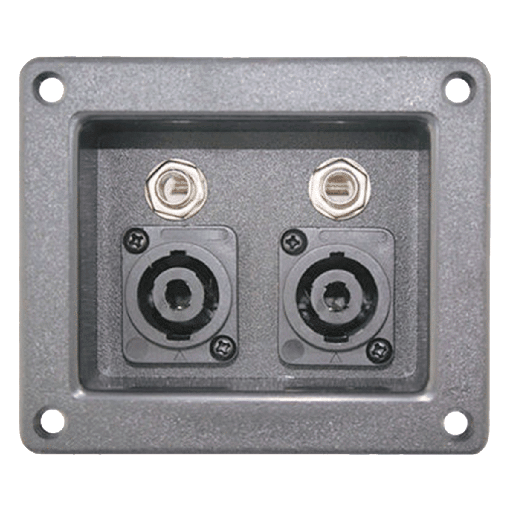 Terminal Para Bocina Con Plug De 1/4 y Speakon cuadradas