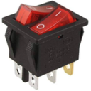 Switch Rocker Doble On-Off Con Luz 6 Pines 16A 250V 20A 125V KCD6