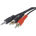 Cable 3.5mm A 2 RCA 6 Pies 1.8Mts