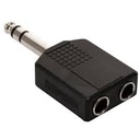 Adaptador 2 Jack De 1/4" A 1 Plug De 1/4" Stereo De Plástico