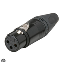 Conector XLR Hembra Negro N.A