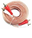 Cable 2 RCA a 2 RCA 20 PIES 6M Audiopipe Transparente