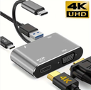 Hub USB C a HDMI, VGA, USB A, USB C