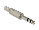 Plug De 1/4" Stereo Metálico Plateado