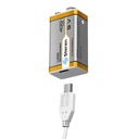 Bateria Recargable Usb Li-Ion Tipo 9V (Cuadrada), De 500 Mah Steren