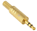 Plug 3.5mm Stereo Metal Dorado
