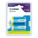 Paquete De 2 Pilas Recargables "C" Nimh 3000 Mah