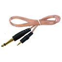 Cable 3.5 Stereo A 1 Cuarto Mono Transparente 6ft
