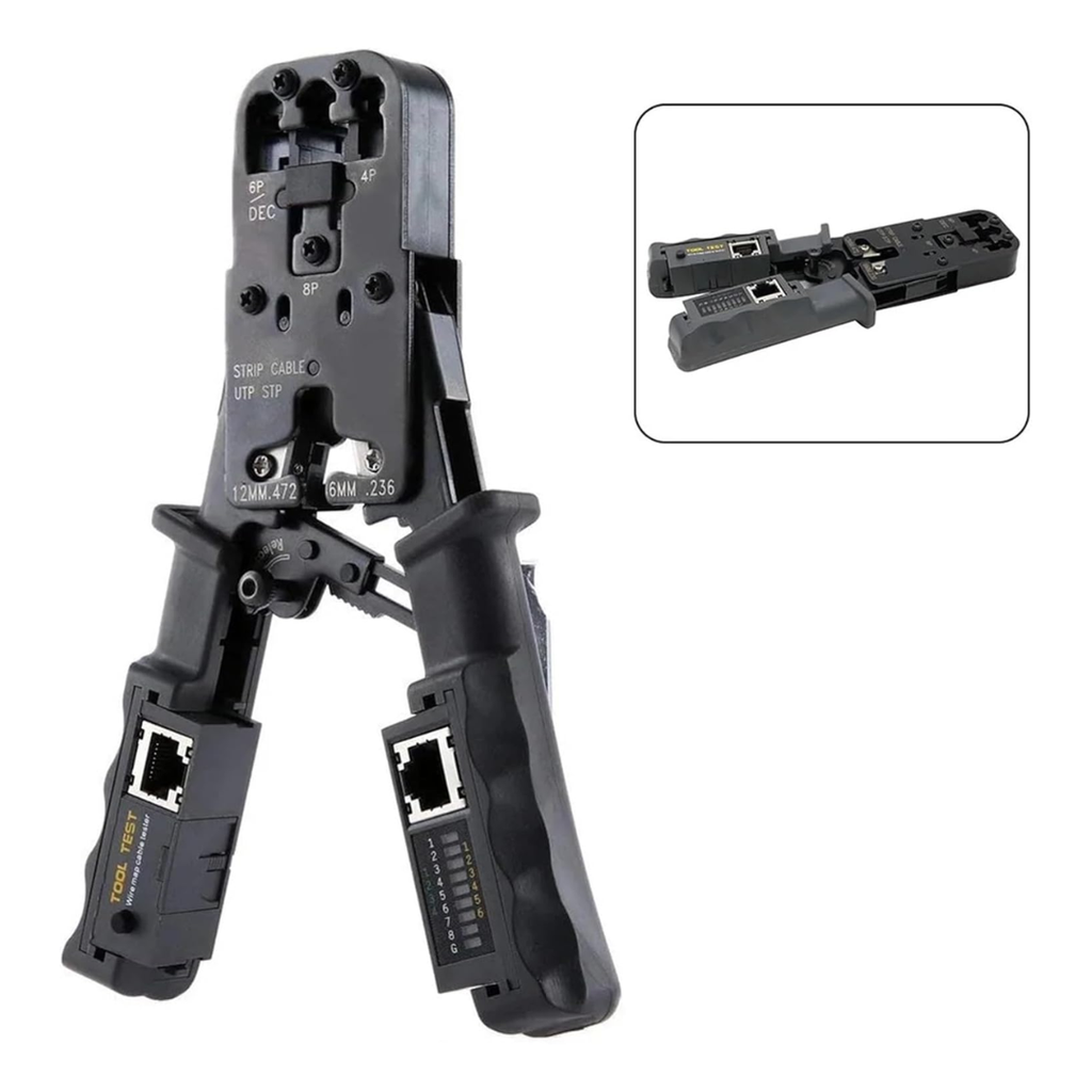 Ponchadora De Red Rj45 Con Tester | Unitronic