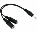 Cable Auxiliar 1 Plug De 3.5mm A 2 Plug De 3.5mm Stereo