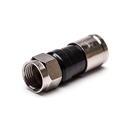 Conector Coaxial Rg6 Presion Alta Calidad Celeste-Negro