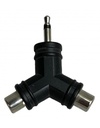 Adaptador Tipo Y 2 Rca Hembra A 1 3.5mm Macho Mono