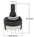 Switch Rotatorio Selector 3 Polos 12 Posiciones 15 Pines