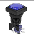 Boton Azul Cuadrado  Para Maquinita Con Microswitch
