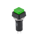 Switch Tipo Pulsador Verde Cuadrado 2 Pines