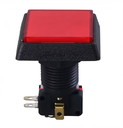 Boton Cuadrado Para Maquinita Rojo Grande Con Luz Con Microswitch