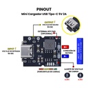 Modulo de carga usb tipo C 5v 2a SM5308