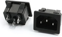 Conector de entrada macho 15A 110v para fuente de poder