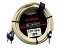 CABLE KIRLIN 2 RCA A 3.5MM STEREO 3 METROS (Cable negro)