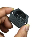 CONECTOR PODER MACHO 110V/250V 15A CON FUSIBLE