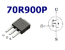 Transistor Mosfet S70R900P Canal-N 700V 5A TO-251