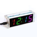 DIY Reloj electrónico Digital LED de 4 bits Multicolor