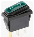 Switch tipo regleta 15A 250V a prueba de agua color verde