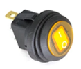 Switch redondo a prueba de agua 6A 250V color amarillo