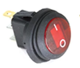 Switch redondo a prueba de agua 6A 250V color rojo