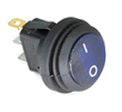 Switch redondo a prueba de agua 6A 250V color azul