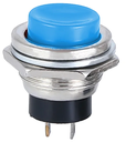 Pulsador Redondo Azul Metal