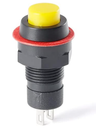 Switch Tipo Pulsador Redondo Color Amarillo