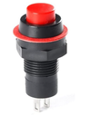 Switch Tipo Pulsador Redondo Color Rojo