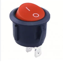 Switch Rocker Redondo Color Rojo 10A 250V 15A 125V
