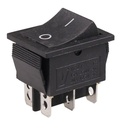 Switch Rocker 6 Pines 20A 125V Negro