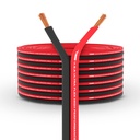 Metro De Cable Para Bocina Calibre #20 Rocket Rojo/Negro