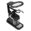 Base Para Cautín Mas Tercera Mano Con Iluminación Led y Gabinetes
