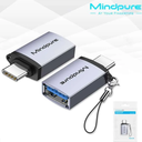 Adaptador USB C Macho - USB A Hembra Mindpure