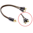Cable RCA Dorado Tipo Y 1 Macho A 2 Hembra 100% Cobre