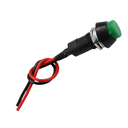 Switch Tipo Pulsador Verde Con Cables 3A 250V